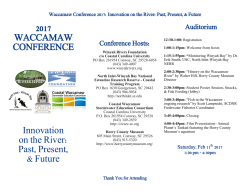 2017 WACCAMAW CONFERENCE Innovation on the River: Past