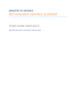 study guide (2016-2017) - Ministerie van Defensie