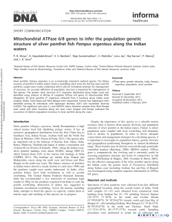 Mitochondrial ATPase 6/8 genes to infer the population genetic