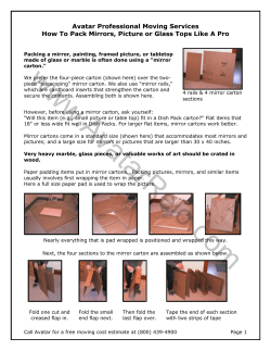 How to pack mirrors, pictures and glass tops