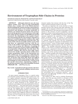 Environment of Tryptophan Side Chains in Proteins