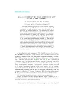 PCA consistency in high dimension, low sample - UNC