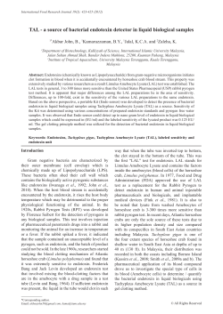 TAL - a source of bacterial endotoxin detector in liquid biological