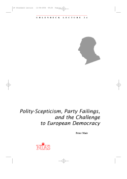 Polity-Scepticism, Party Failings, and the Challenge to European