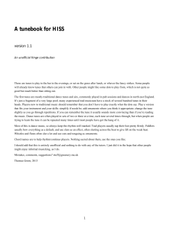 A tunebook for HISS