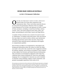 Second grade Curriculum Materials LACMA`s Permanent Collection