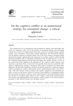 On the cognitive conflict as an instructional strategy for conceptual