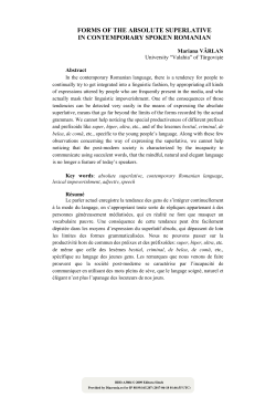 Forms of the Absolute Superlative in Contemporary