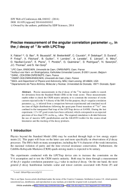 Precise measurement of the angular correlation parameter a&beta;&nu; in
