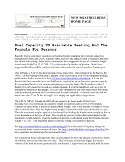 Boat Capacity VS Available Seating And The Formula For Persons