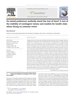 Do stated preference methods stand the test of time? A test of the