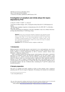 Investigation of vanadium and nitride alloys thin layers deposited by