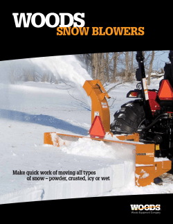 Snow BlowerS - Woods Equipment Company