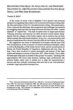 Reconstructing Iraq - Digital Commons @ Georgia Law