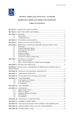 OPTIONAL MORTGAGE COVENANTS &ndash; STANDARD