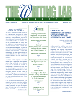 COMPLETING THE DISSERTATION AND BEYOND