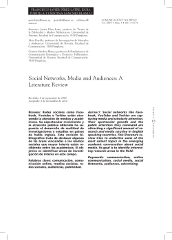 Social Networks, Media and Audiences: A Literature