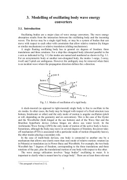 3. Modelling of oscillating body wave energy converters