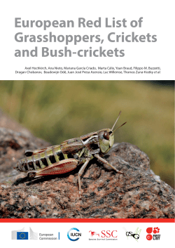 European Red List of Grasshoppers, Crickets and Bush