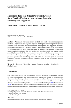 Evidence for a Positive Feedback Loop between