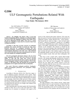 G104 ULF Geomagnetic Pertubations Related With Earthquake