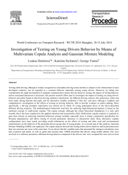 Investigation of Texting on Young Drivers Behavior by Means of
