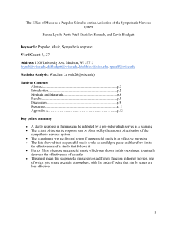 The Effect of Music as a Prepulse Stimulus