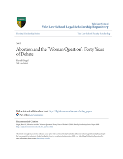 Abortion and the "Woman Question": Forty Years of Debate