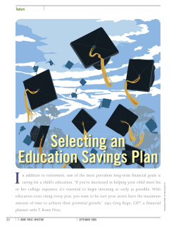 Selecting an Education Savings Plan