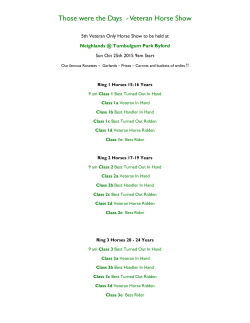 Those were the Days - Veteran Horse Show