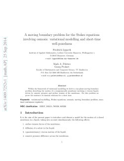 A moving boundary problem for the Stokes equations involving