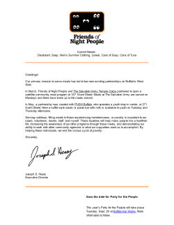 Summer 2016 Newsletter - Friends of Night People