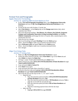 Format Text and Paragraphs