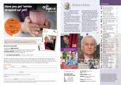 Editor`s Note - the National Federation of Occupational Pensioners