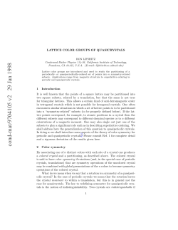 Lattice color groups of quasicrystals