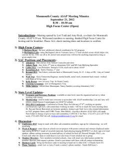Monmouth County ASAP Meeting Minutes - ASAP-NJ