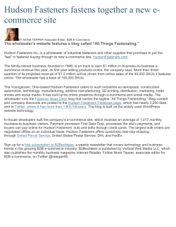 Hudson Fasteners fastens together a new e