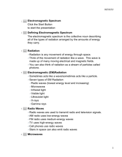Electromagnetic Spectrum Script