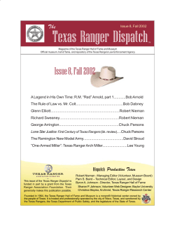 TEXAS RANGER DISPATCH Magazine