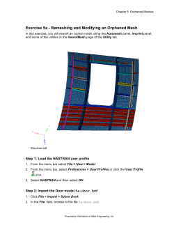 Exercise 5a - Remeshing and Modifying an