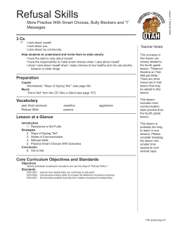 Lesson 7 Refusal Skills