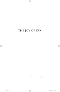 THE JOY OF TAX - City Research Online