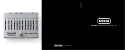 MXR &reg; TEN BAND EQ Manual