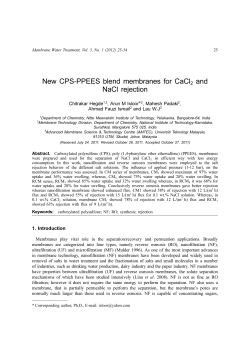 New CPS-PPEES blend membranes for CaCl2 and