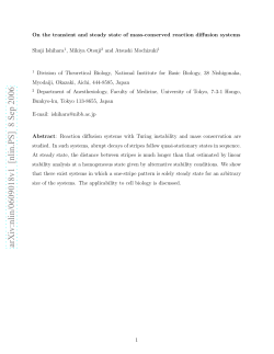 On the transient and steady state of mass