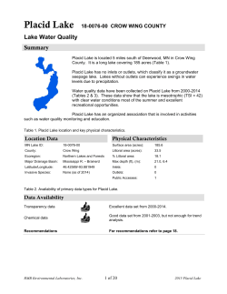Placid Lake - Crow Wing County