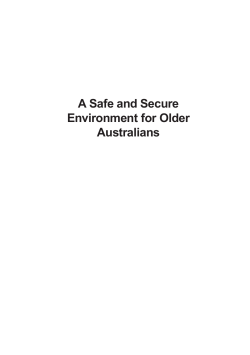 A safe and secure environment for older Australians