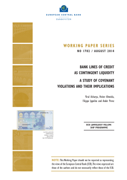 Bank lines of credit as contingent liquidity - A - ECB