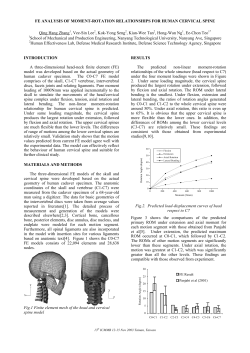 FE Analysis of Moment-Rotation Relationship for Human Cervical