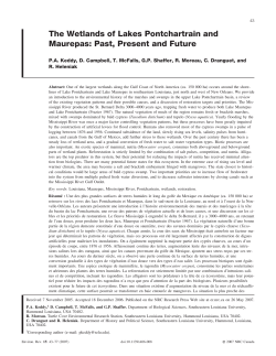 The Wetlands of Lakes Pontchartrain and Maurepas: Past, Present